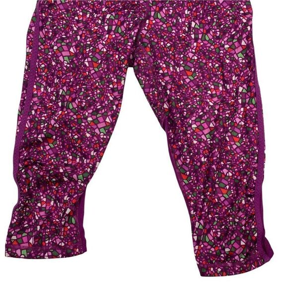 Lululemon Real Quick Crop Paradise Leggings 8 Royal Plum Pants Activewear Capri - Picture 3 of 7